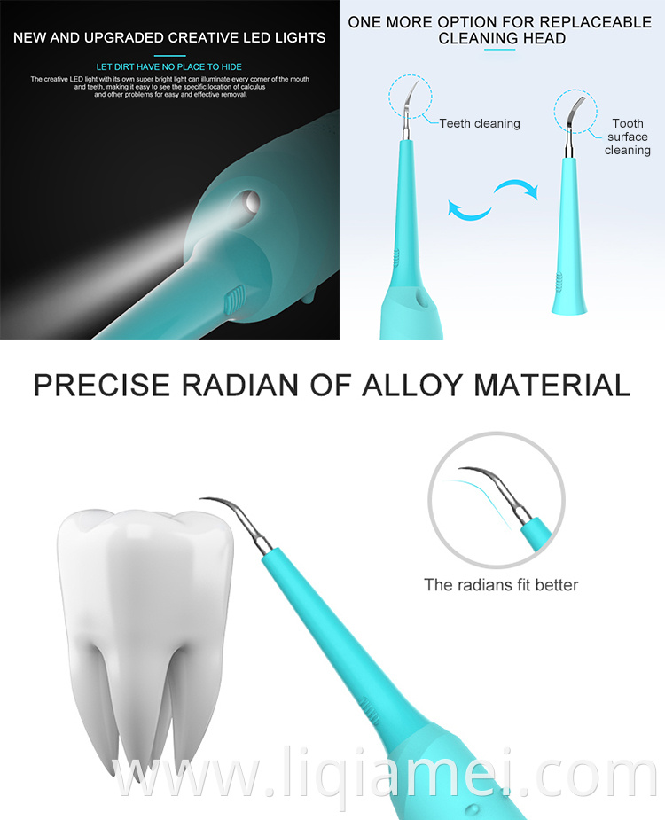 Factory dental teeth cleaner calculus plague remover ultrasonic electric tooth cleaner